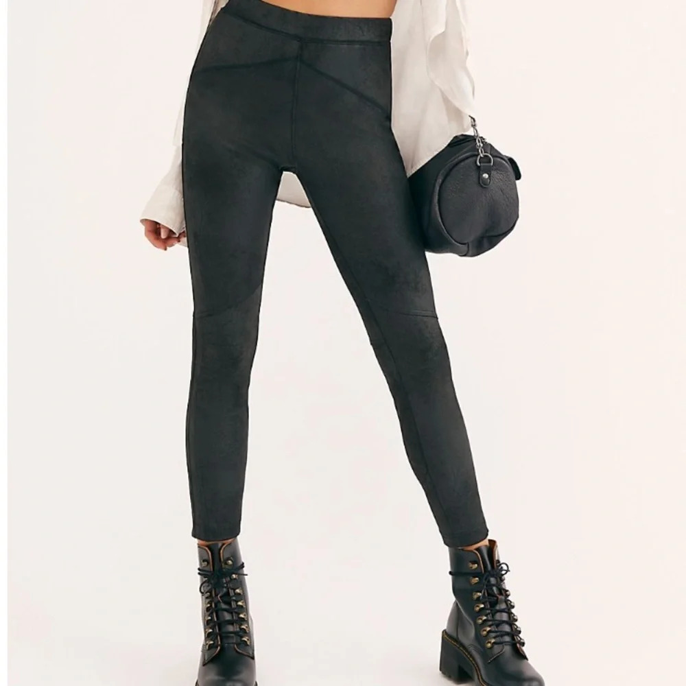 NWT Free People Midnight Vegan Suede Leggings